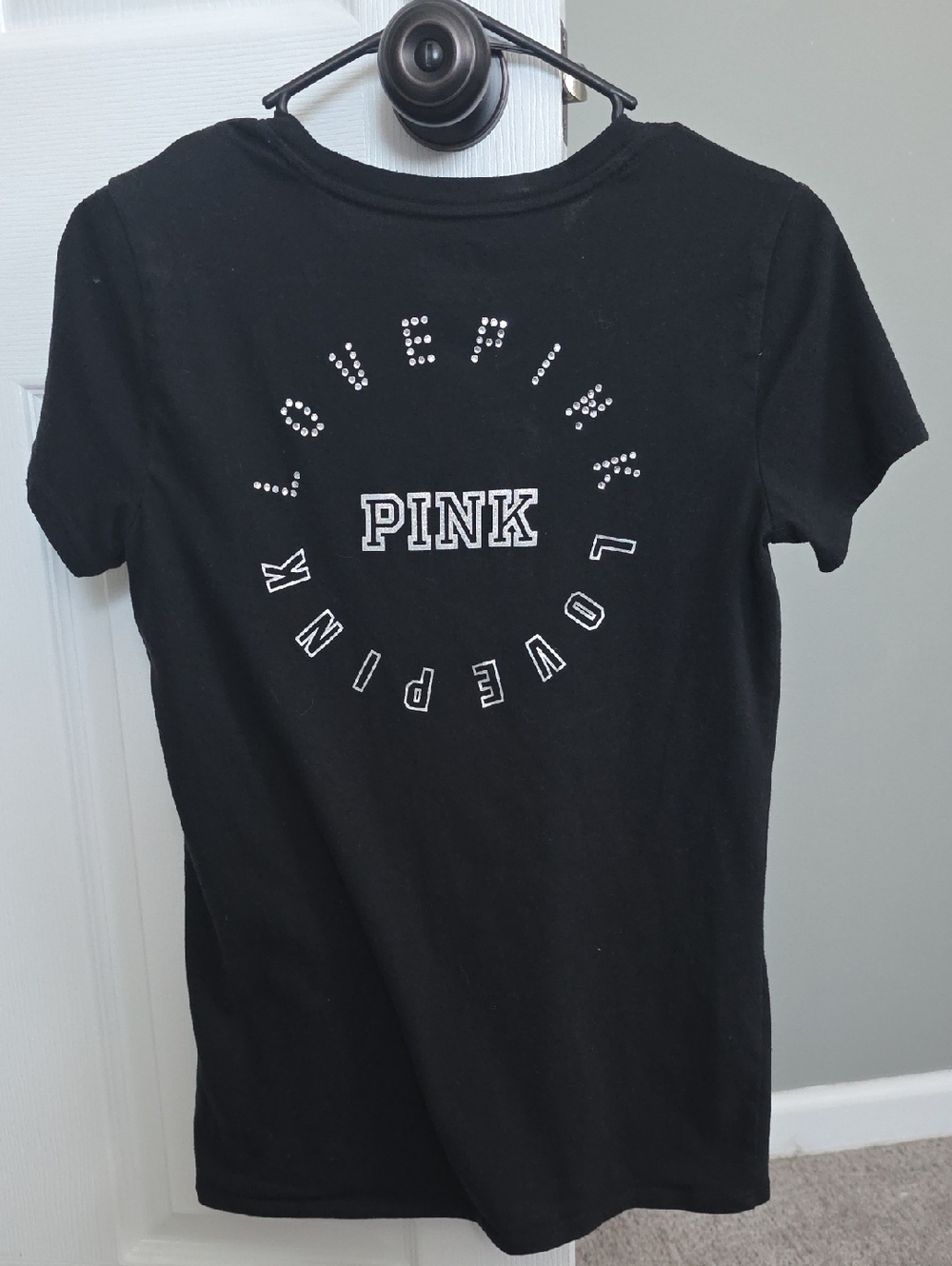Victoria's Secret PINK Black Short Sleeve Tshirt